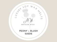 Load image into Gallery viewer, Peony and blush suede wax melts main thumbnail

